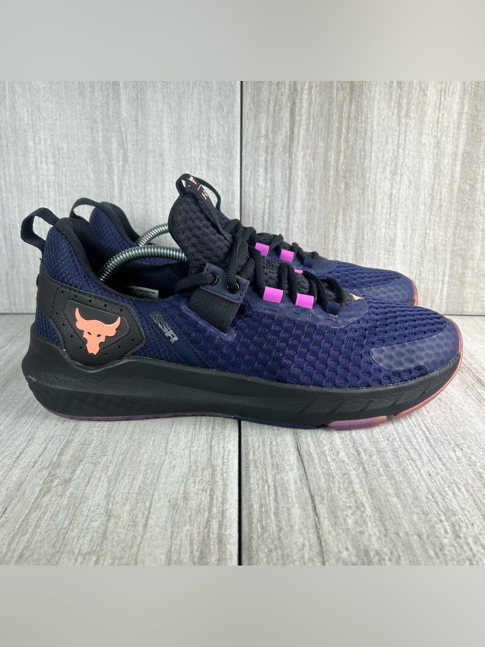 NEW Under Armour Project Rock BSR Navy Athletic Training Shoes Men's Size 11.5